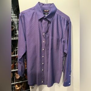 Kirkland Signature dress shirt 17.5 x 36/37 nwot purple